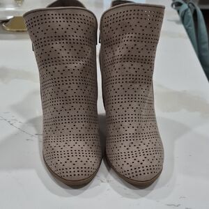 Carlos by Carlos Santana Perforated Ankle Boots - Light Brown